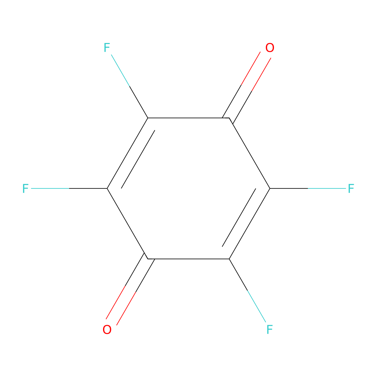Fluoranil molecular structure, CAS 527-21-9