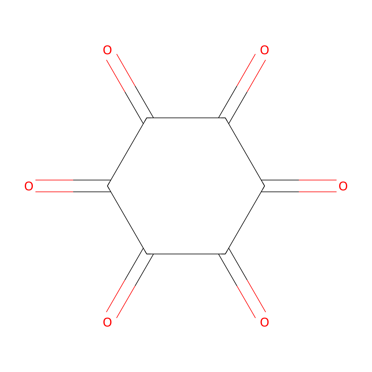 Hexaketocyclohexane molecular structure, CAS 527-31-1