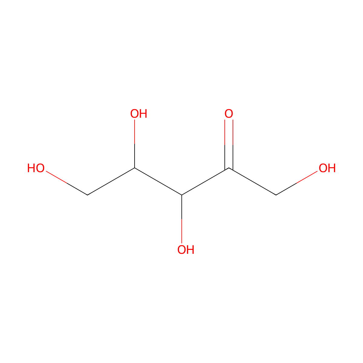 L-threo-2-Pentulose molecular structure, CAS 527-50-4