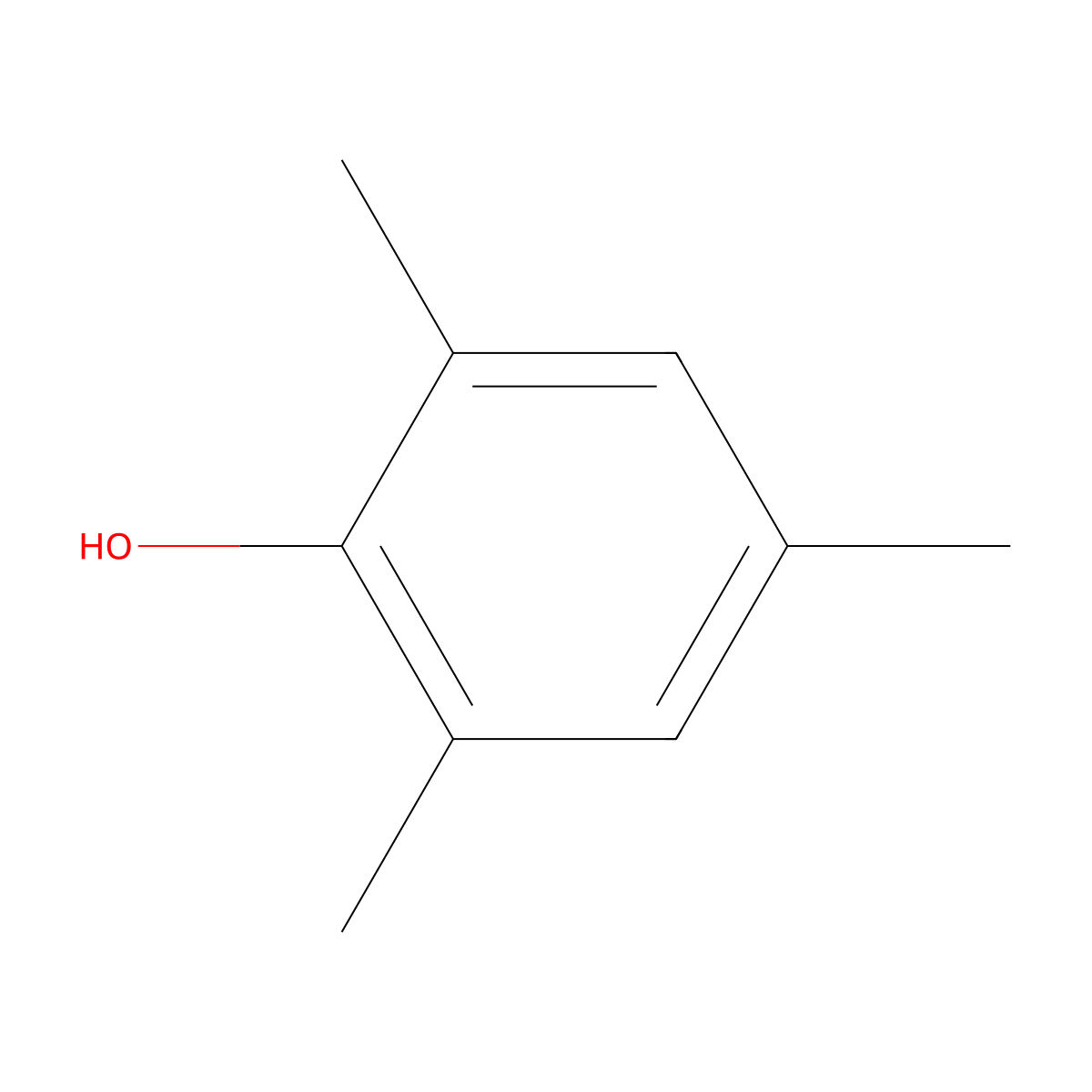 2,4,6-Trimethylphenol molecular structure, CAS 527-60-6
