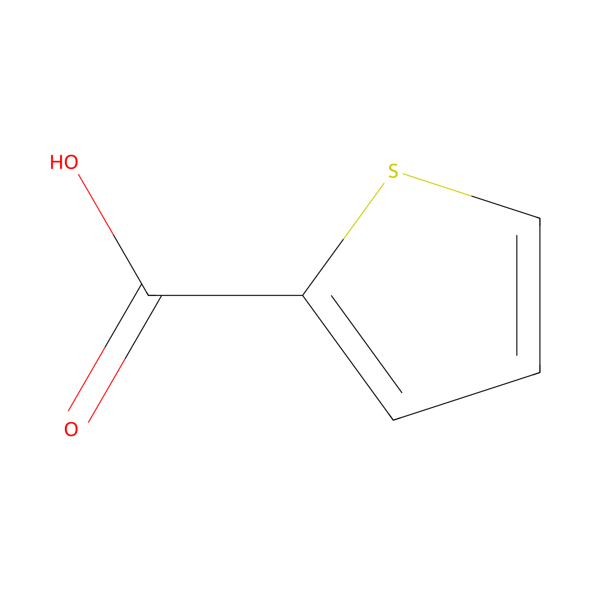 2-Thiophenecarboxylic acid molecular structure, CAS 527-72-0