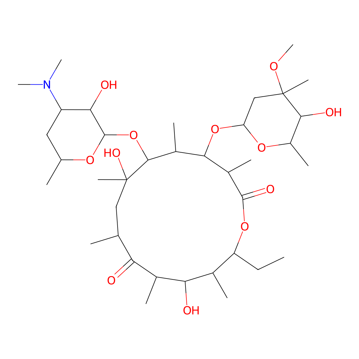 Erythromycin B molecular structure, CAS 527-75-3