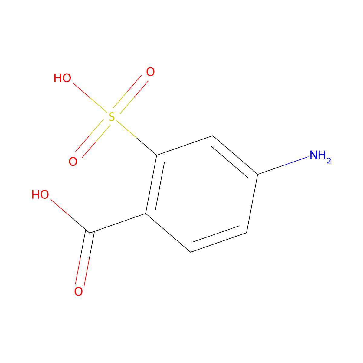 4-Amino-2-sulfobenzoic acid molecular structure, CAS 527-76-4
