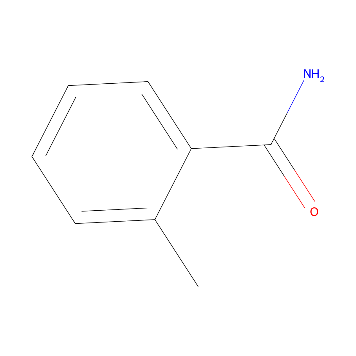 2-Methylbenzamide molecular structure, CAS 527-85-5
