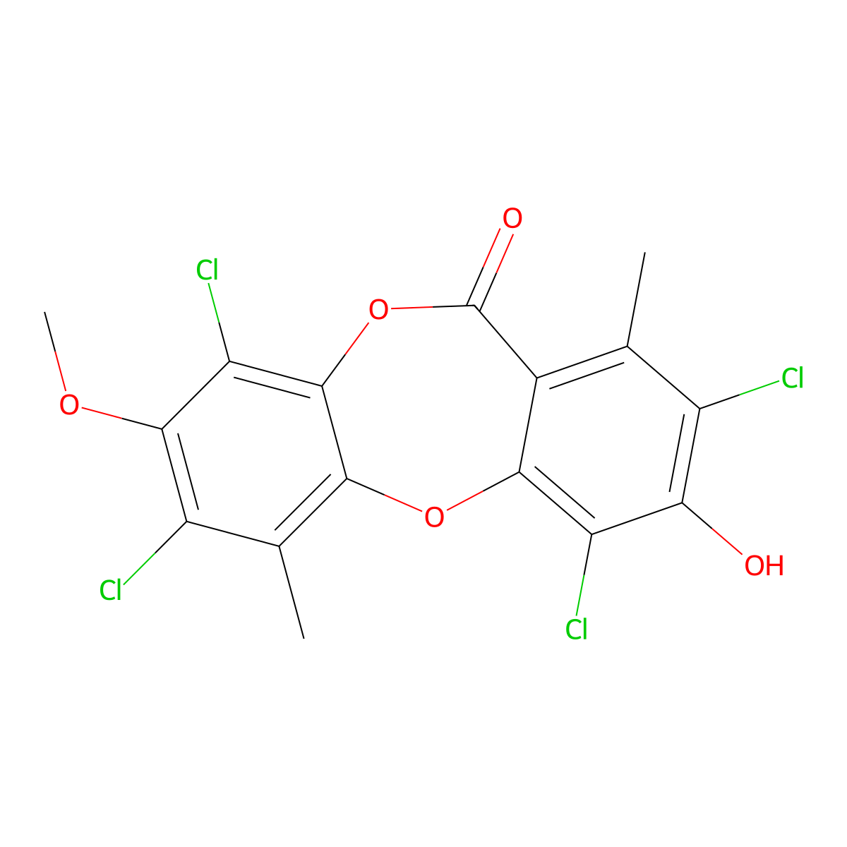 Diploicin molecular structure, CAS 527-93-5