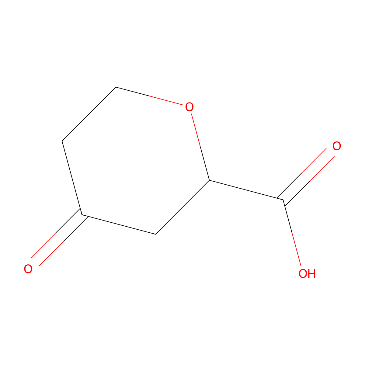 4-Oxooxane-2-carboxylic acid molecular structure, CAS 5270-59-7