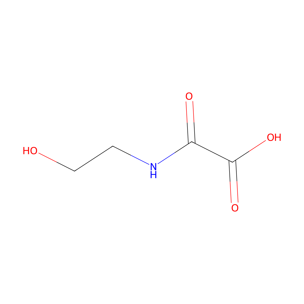 Hydroxyethyloxamic acid molecular structure, CAS 5270-73-5