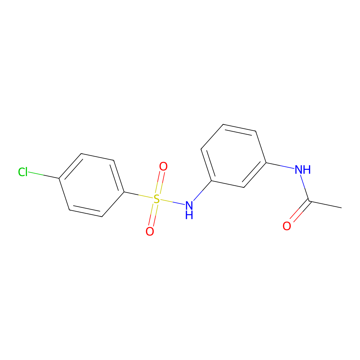 n-(3-{[(4-Chlorophenyl)sulfonyl]amino}phenyl)acetamide molecular structure, CAS 5270-90-6