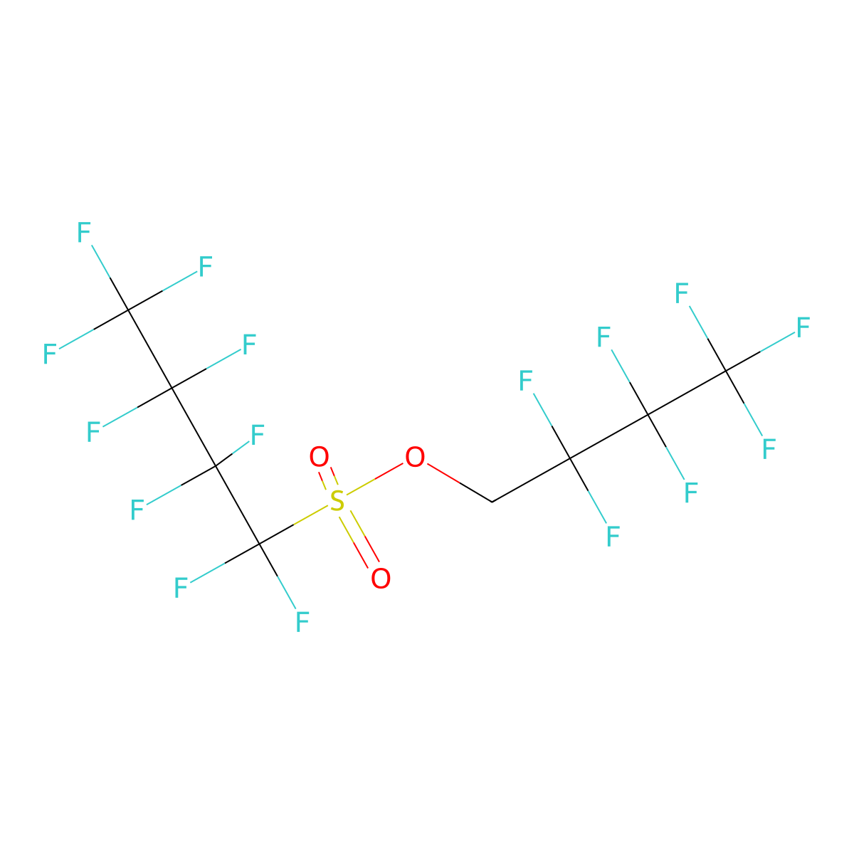 2,2,3,3,4,4,4-Heptafluorobutyl 1,1,2,2,3,3,4,4,4-nonafluorobutane-1-sulfonate molecular structure, CAS 52700-35-3