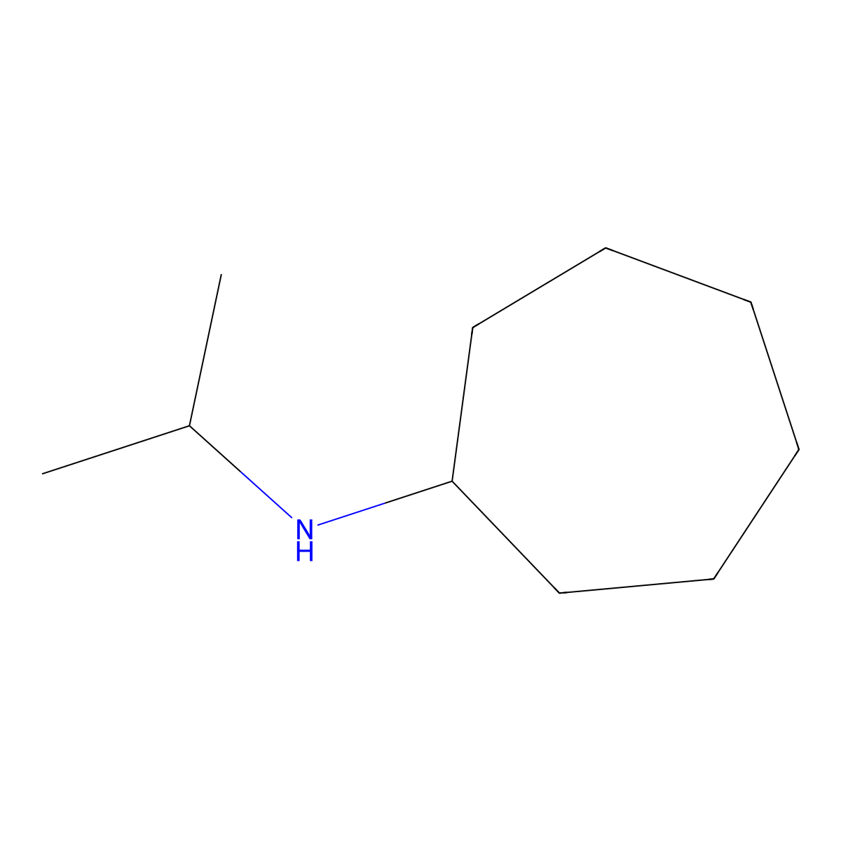 N-Isopropylcycloheptanamine molecular structure, CAS 52703-18-1