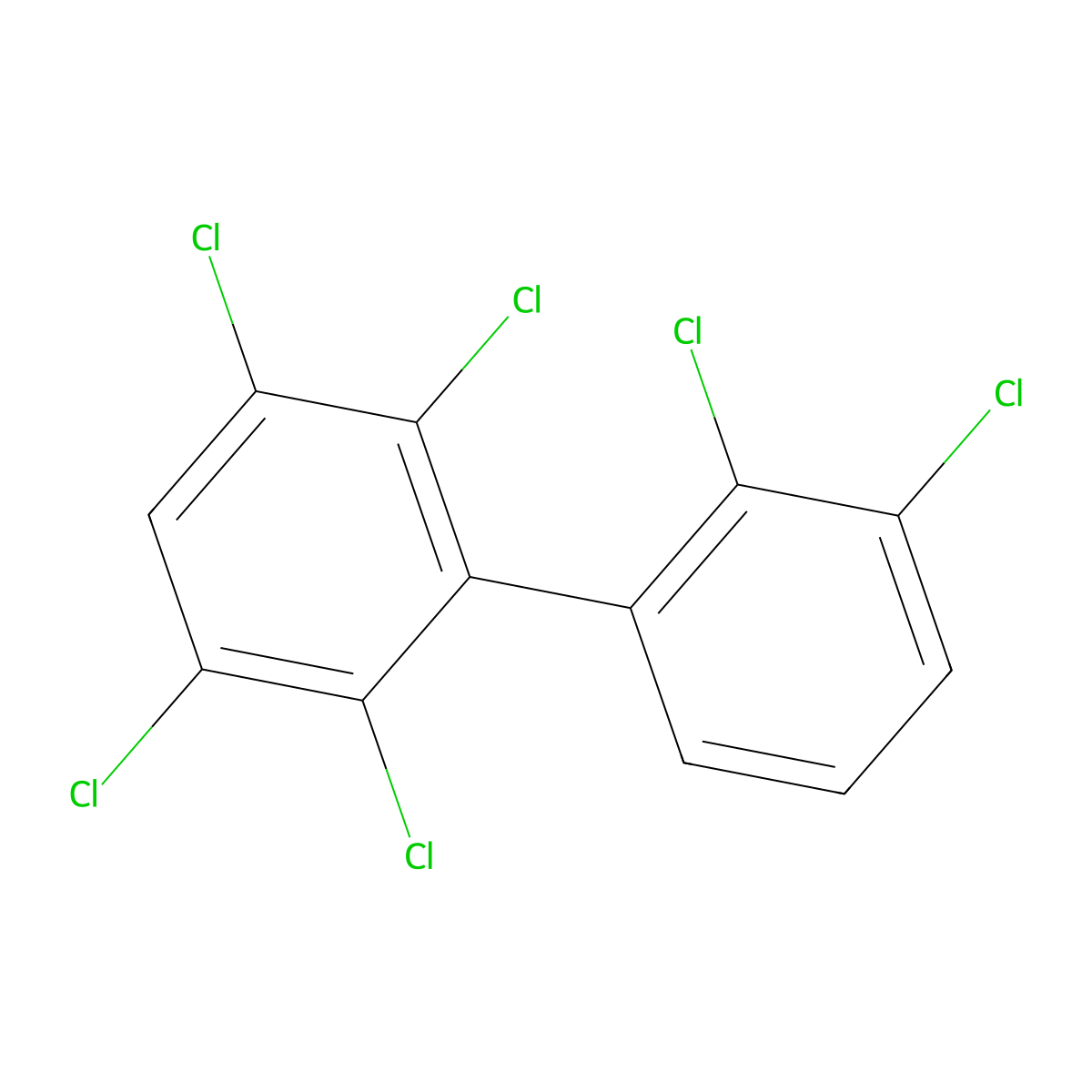 2,2',3,3',5,6-Hexachlorobiphenyl molecular structure, CAS 52704-70-8