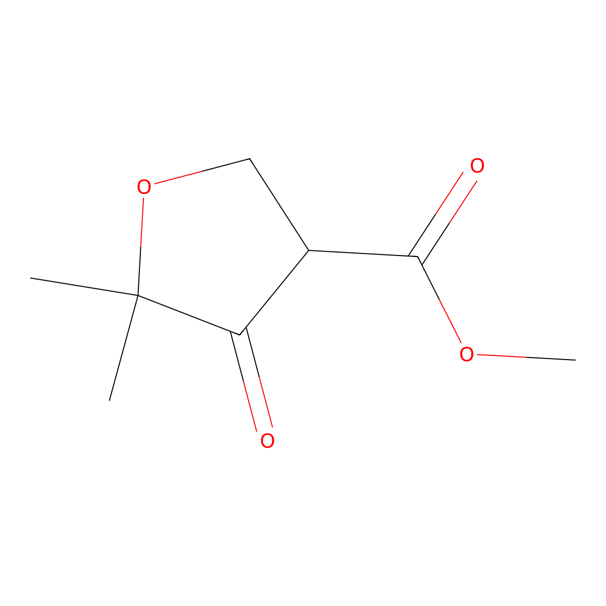 Methyl 5,5-dimethyl-4-oxooxolane-3-carboxylate molecular structure, CAS 52704-92-4
