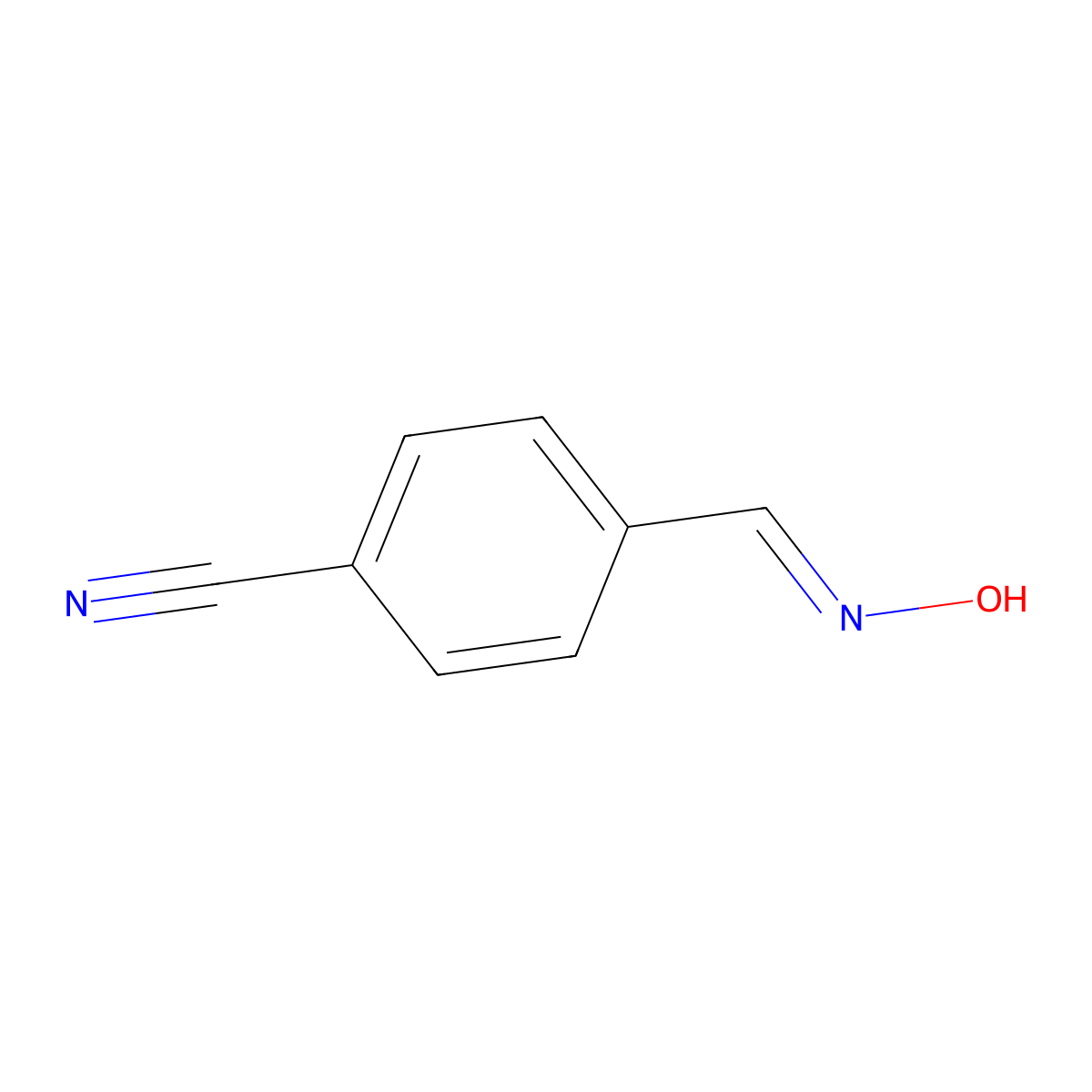 4-Cyanobenzaldoxime molecular structure, CAS 52707-54-7