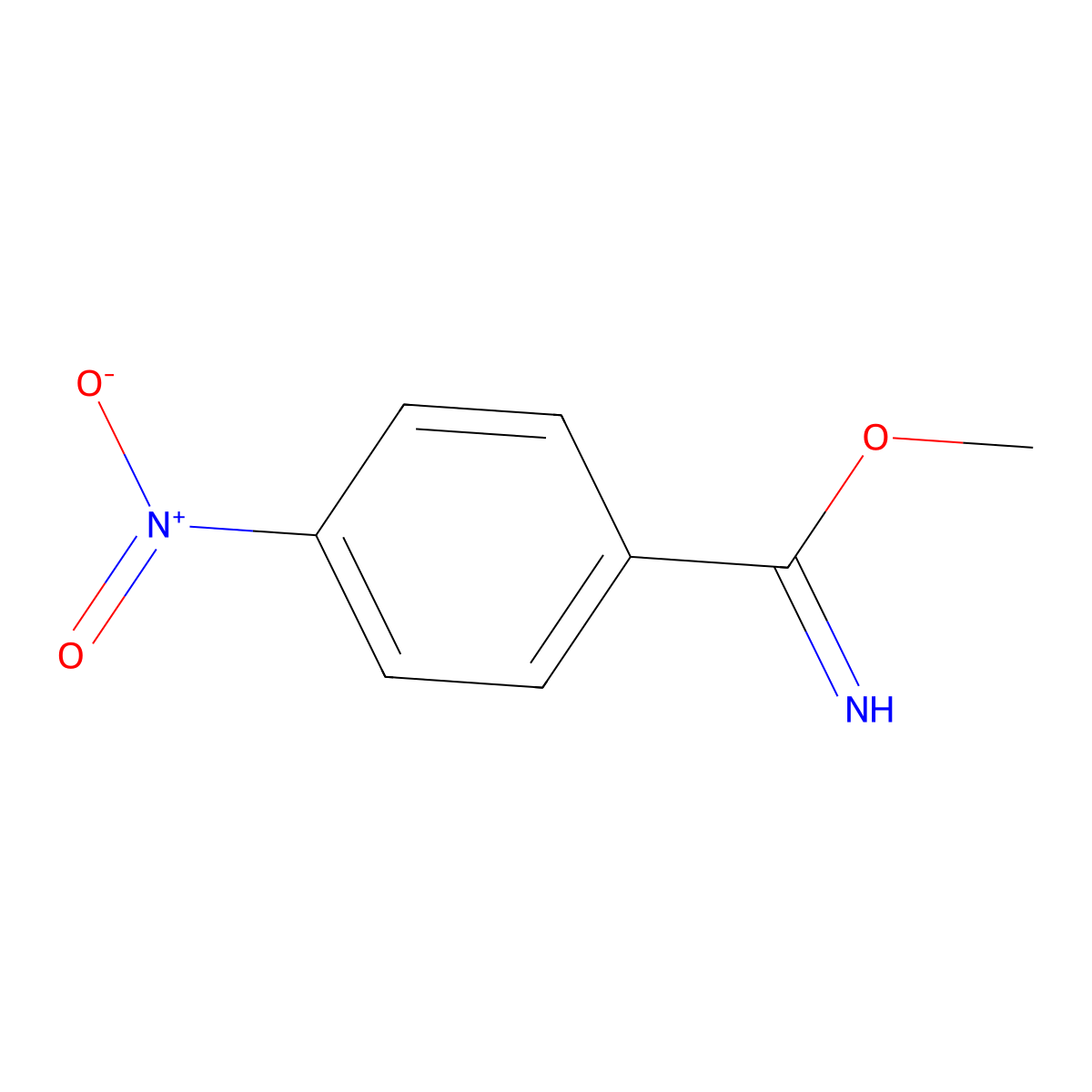 Methyl 4-nitrobenzimidate molecular structure, CAS 52708-02-8