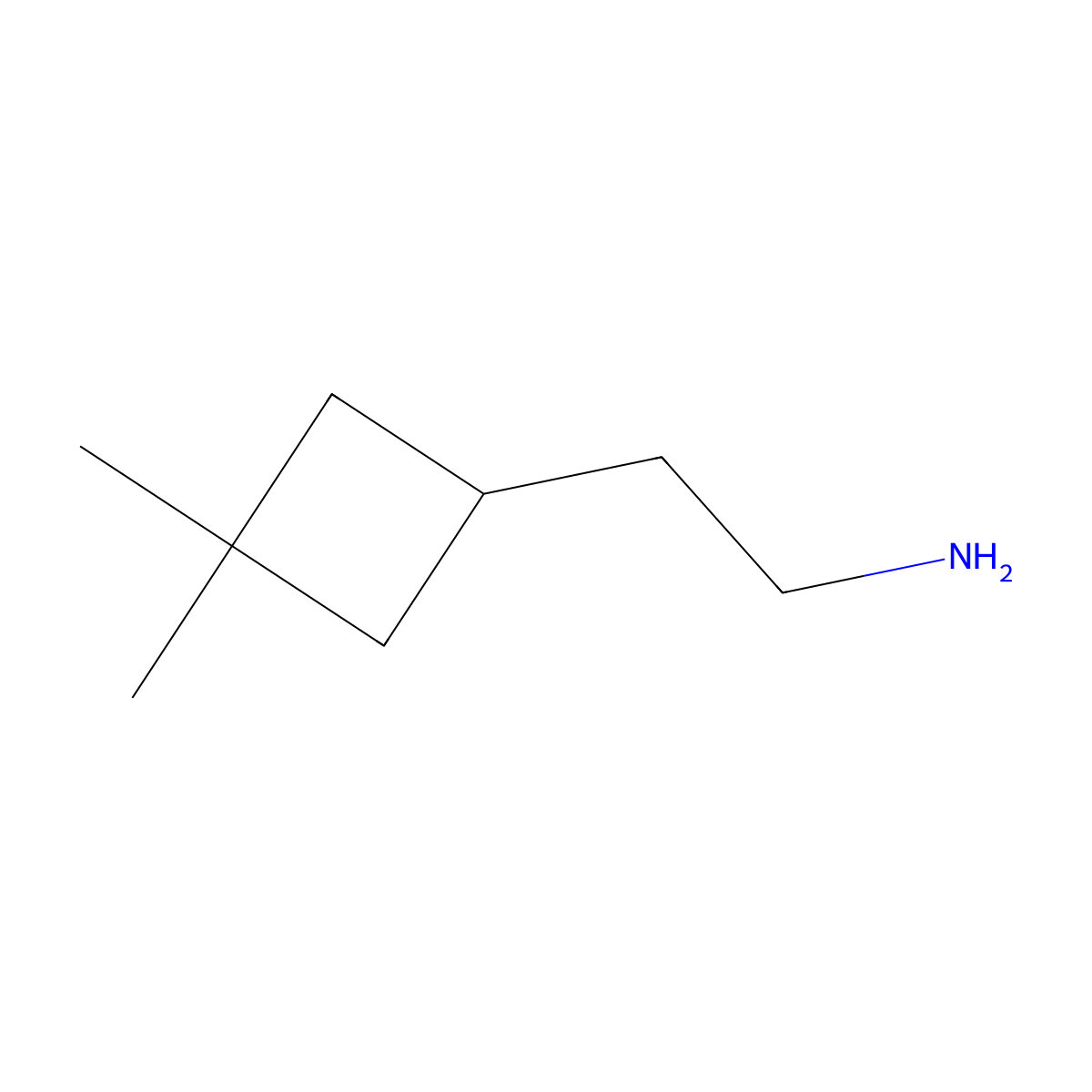 2-(3,3-Dimethylcyclobutyl)ethan-1-amine molecular structure, CAS 52708-25-5