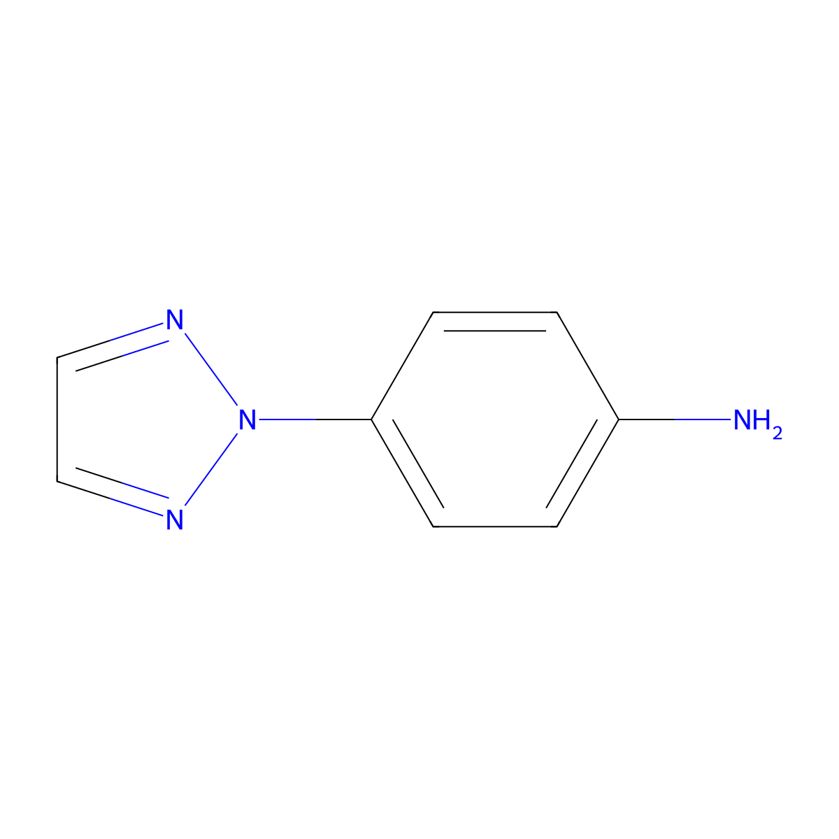 4-(2H-1,2,3-Triazol-2-yl)aniline molecular structure, CAS 52708-34-6