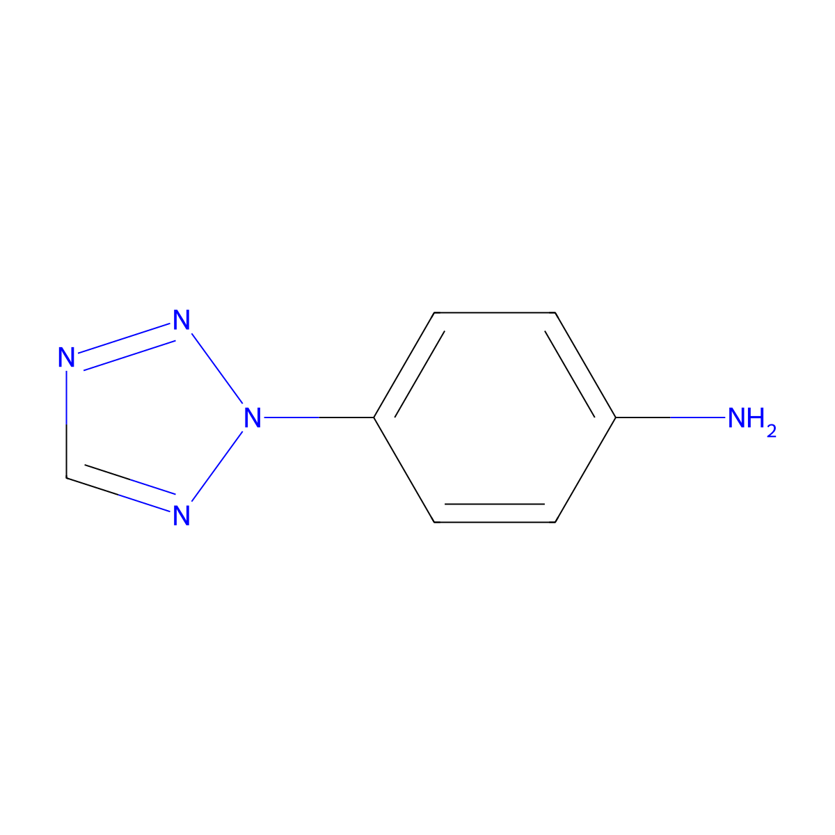 4-(2H-1,2,3,4-tetrazol-2-yl)aniline molecular structure, CAS 52708-35-7
