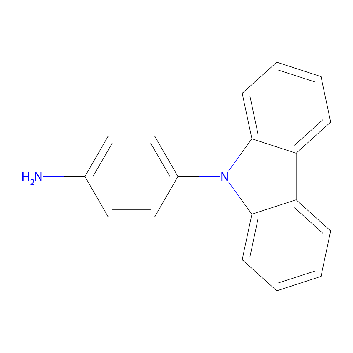 4-(9H-Carbazol-9-yl)aniline molecular structure, CAS 52708-37-9