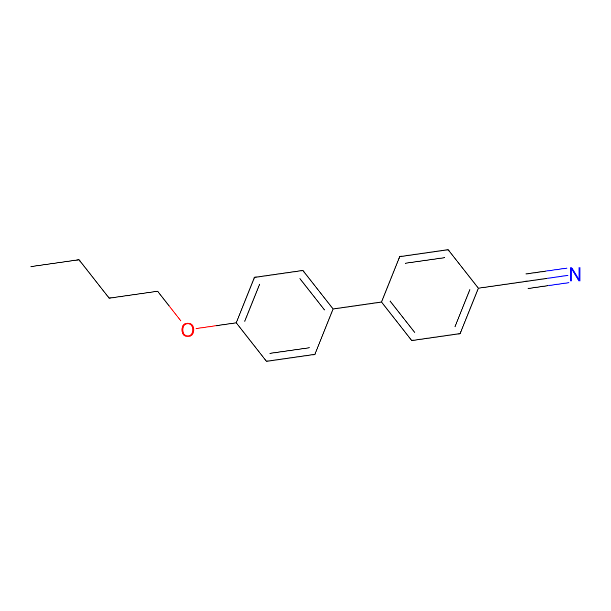 (1,1'-Biphenyl)-4-carbonitrile, 4'-butoxy- molecular structure, CAS 52709-87-2
