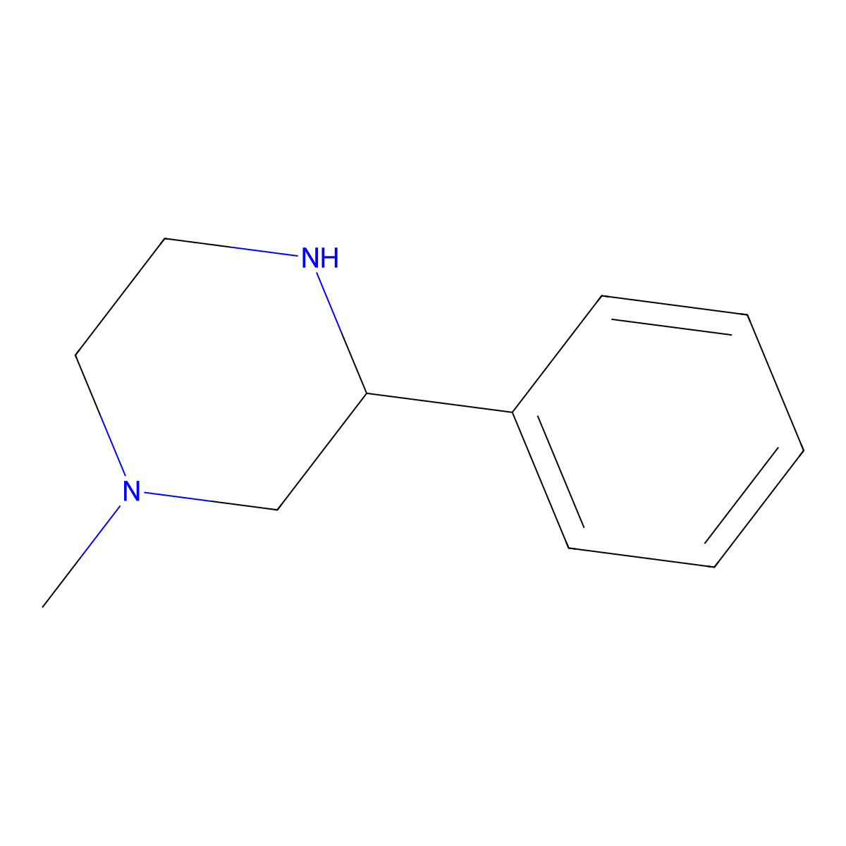1-Methyl-3-phenylpiperazine molecular structure, CAS 5271-27-2