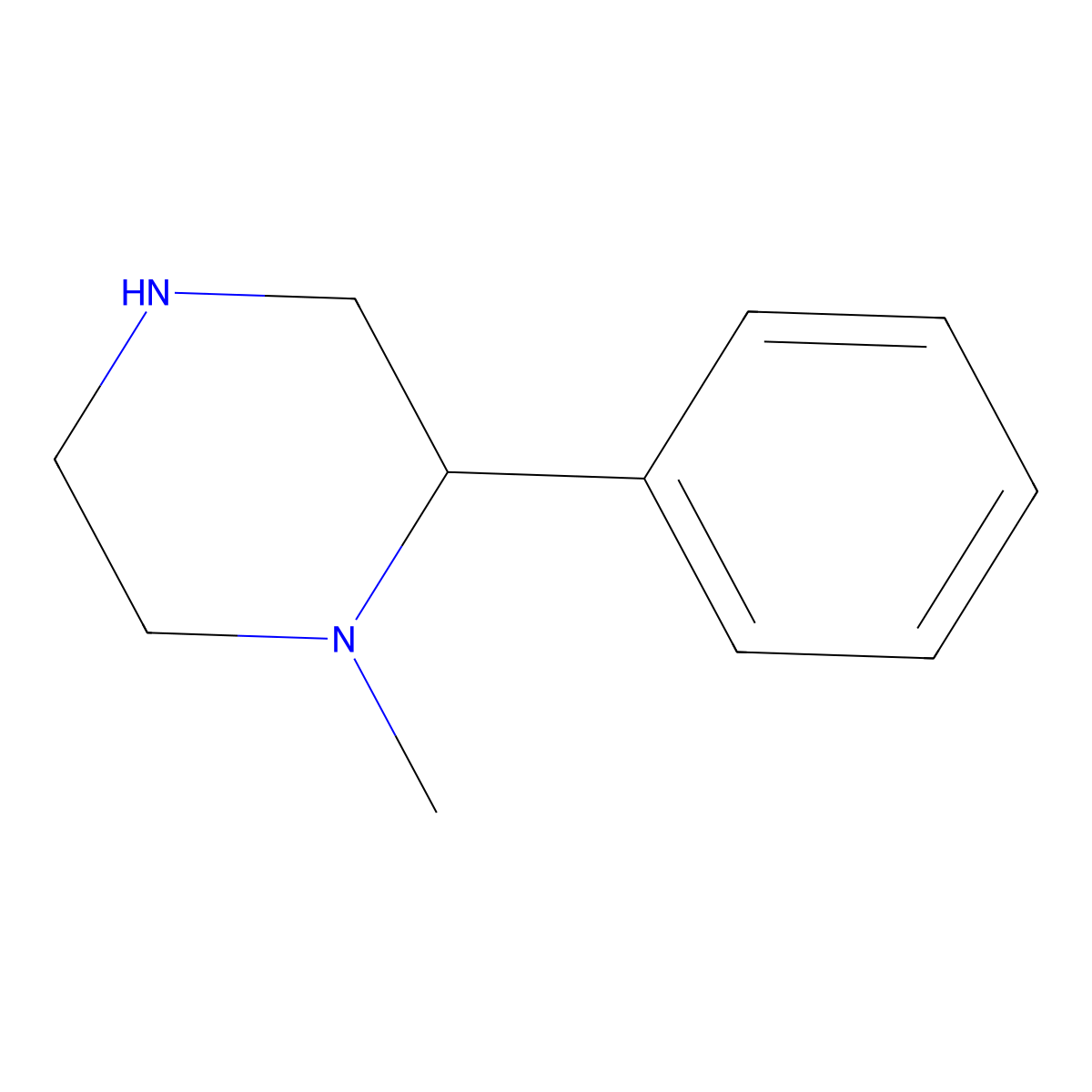 1-Methyl-2-phenylpiperazine molecular structure, CAS 5271-28-3