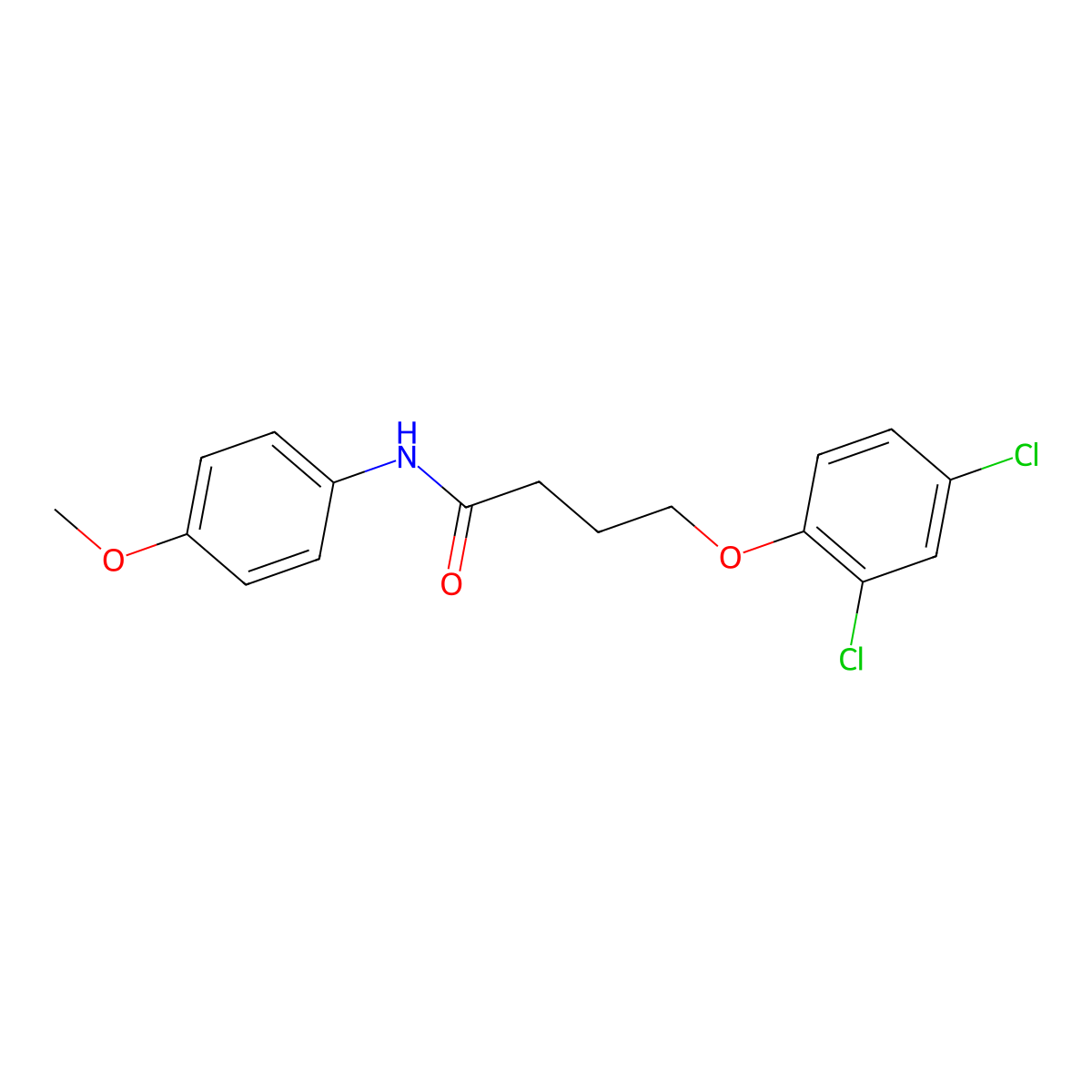 4-(2,4-dichlorophenoxy)-N-(4-methoxyphenyl)butanamide molecular structure, CAS 5271-47-6