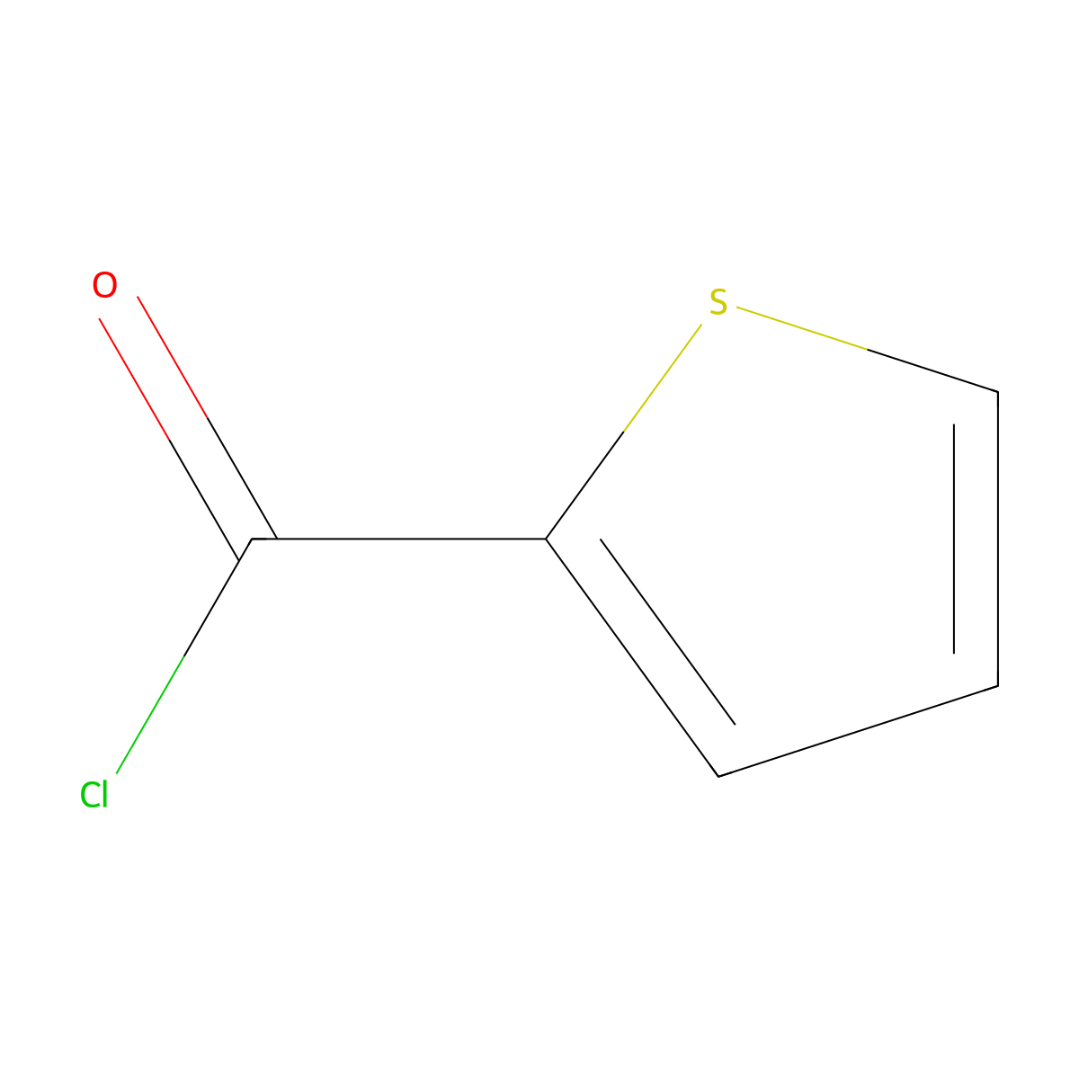 2-Thiophenecarbonyl chloride molecular structure, CAS 5271-67-0