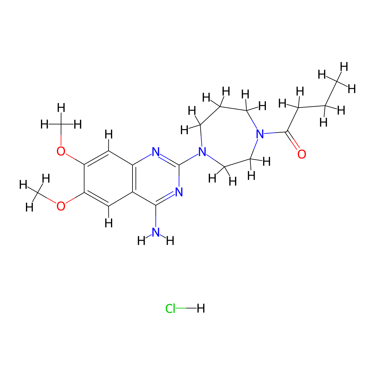 Bunazosin Hydrochloride molecular structure, CAS 52712-76-2