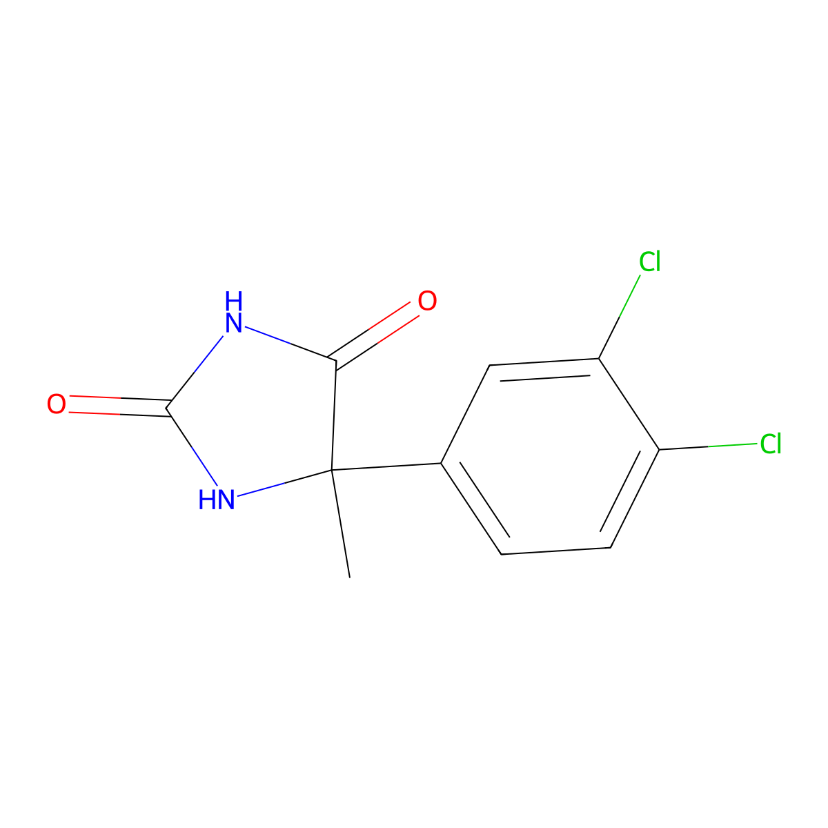 5-(3,4-Dichlorophenyl)-5-methylimidazolidine-2,4-dione molecular structure, CAS 52715-57-8