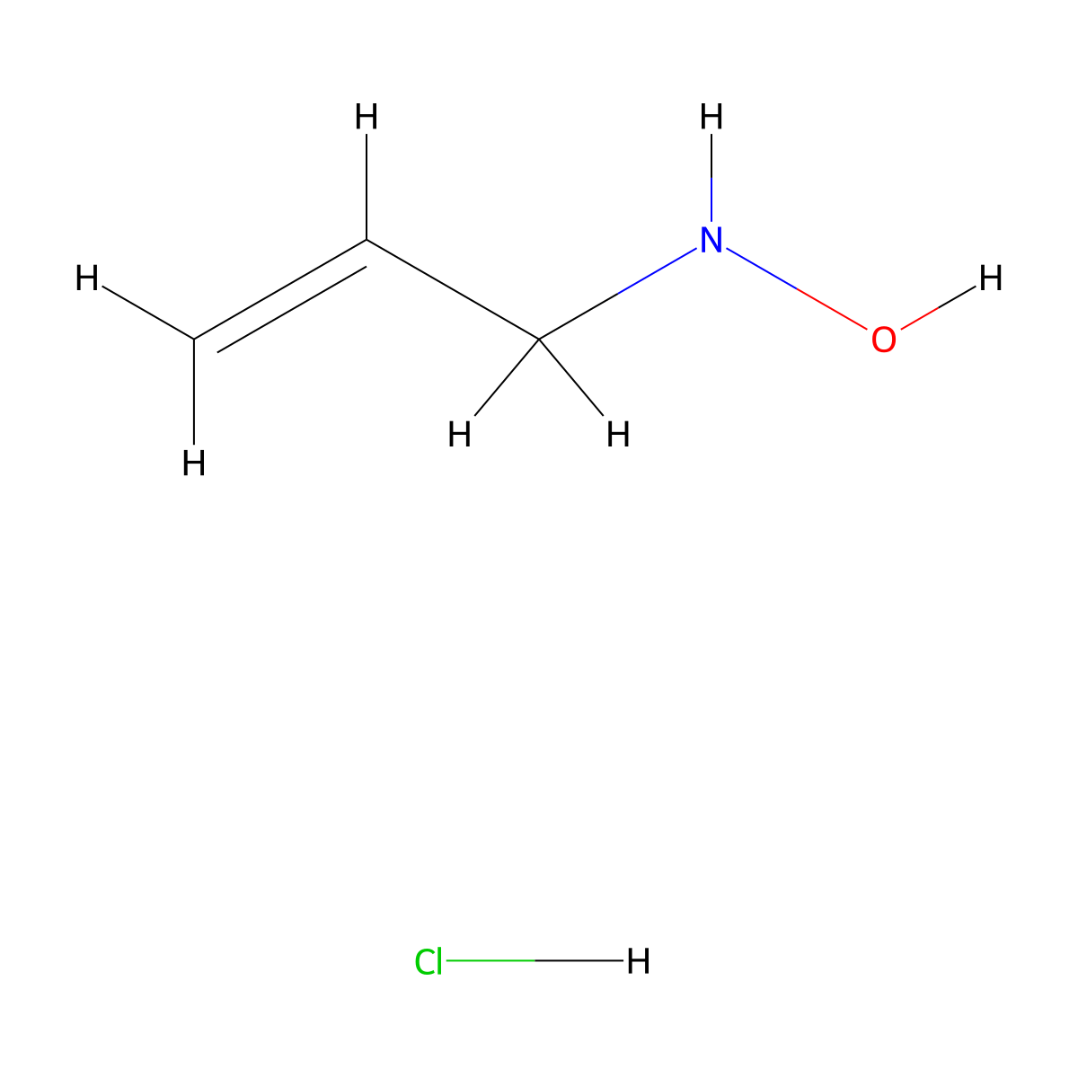 N-(prop-2-en-1-yl)hydroxylamine hydrochloride molecular structure, CAS 52716-03-7