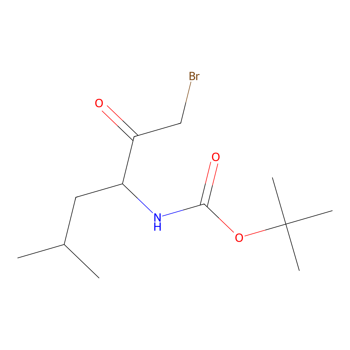 Tert-butyl N-[(3S)-1-bromo-5-methyl-2-oxohexan-3-YL]carbamate molecular structure, CAS 52716-49-1