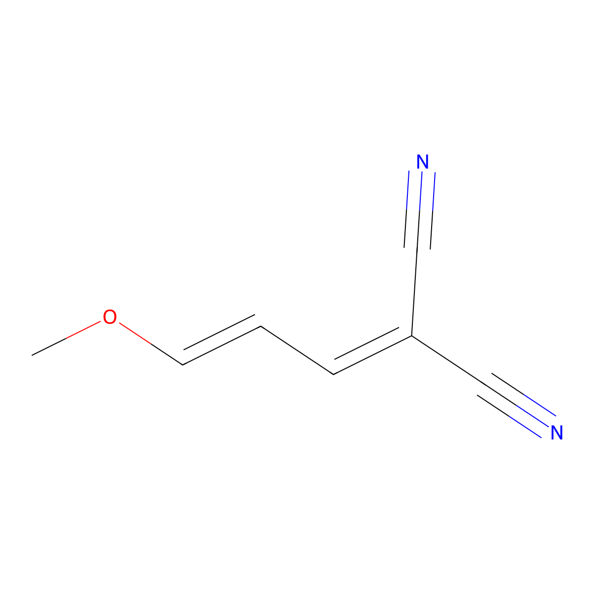 Propanedinitrile, 2-(3-methoxy-2-propen-1-ylidene)- molecular structure, CAS 52718-96-4