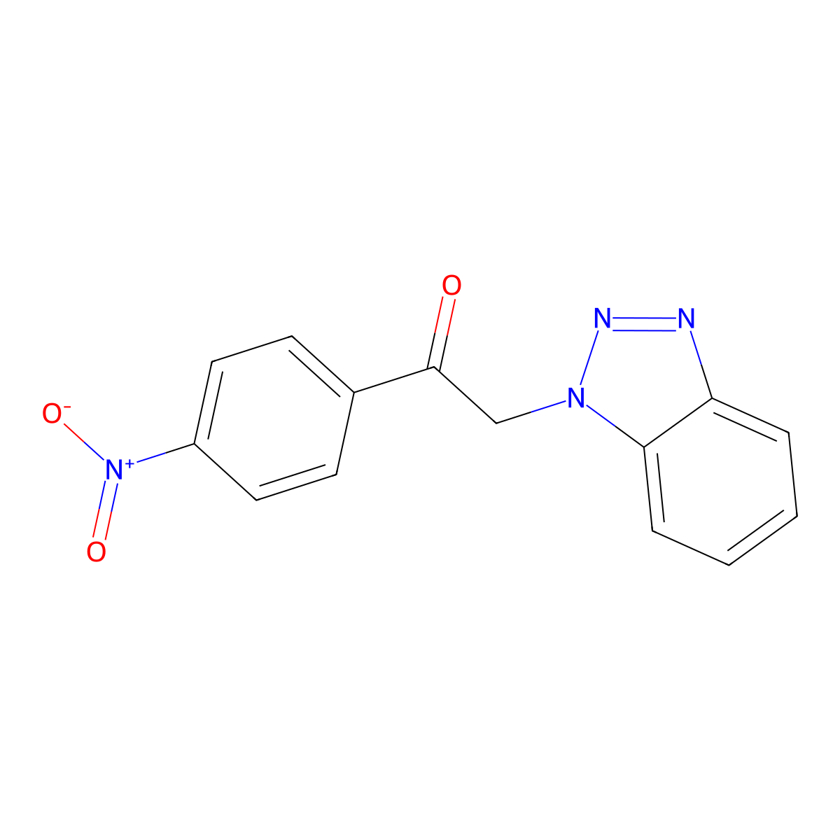 2-(Benzotriazol-1-yl)-1-(4-nitrophenyl)ethanone molecular structure, CAS 5272-13-9