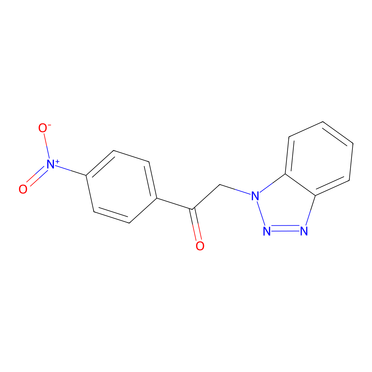 2-(Benzotriazol-1-yl)-1-(4-nitrophenyl)ethanone molecular structure, CAS 5272-13-9