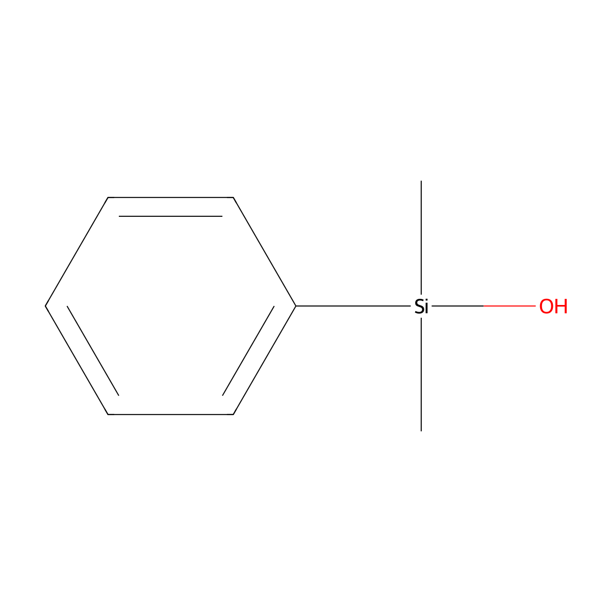 Silanol, 1,1-dimethyl-1-phenyl- molecular structure, CAS 5272-18-4