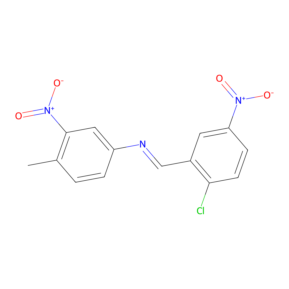 N-[(E)-(2-chloro-5-nitrophenyl)methylidene]-4-methyl-3-nitroaniline molecular structure, CAS 5272-73-1
