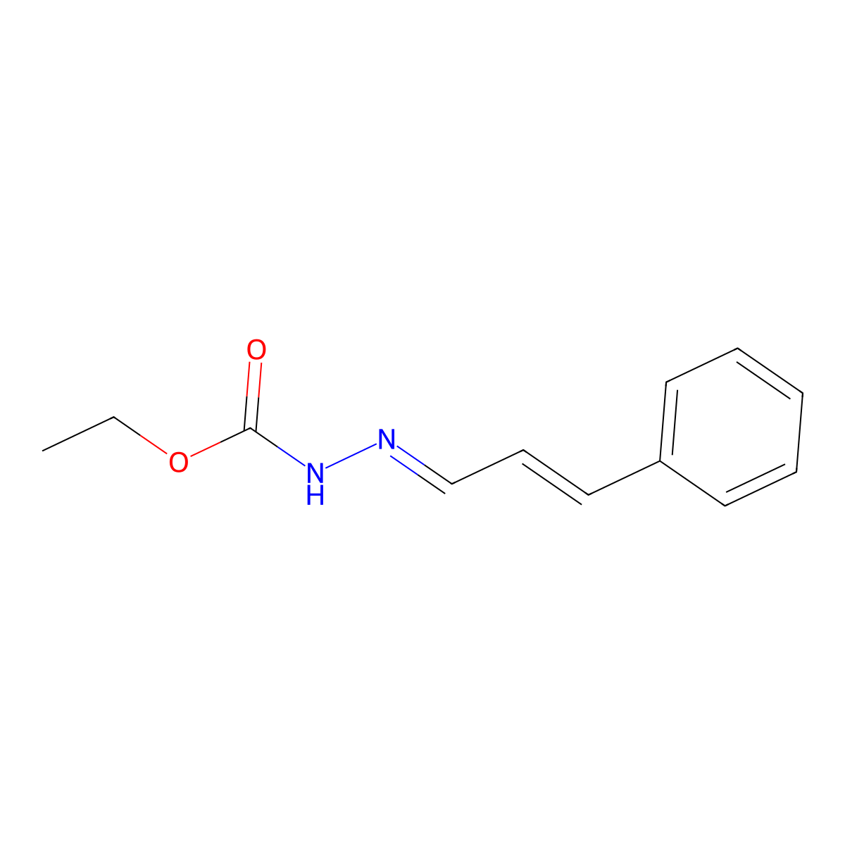 ethyl N-(cinnamylideneamino)carbamate molecular structure, CAS 5272-96-8