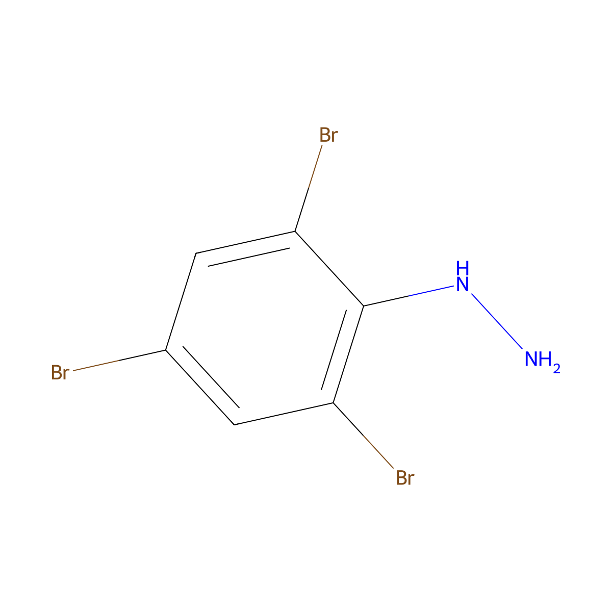(2,4,6-Tribromophenyl)hydrazine molecular structure, CAS 52722-79-9