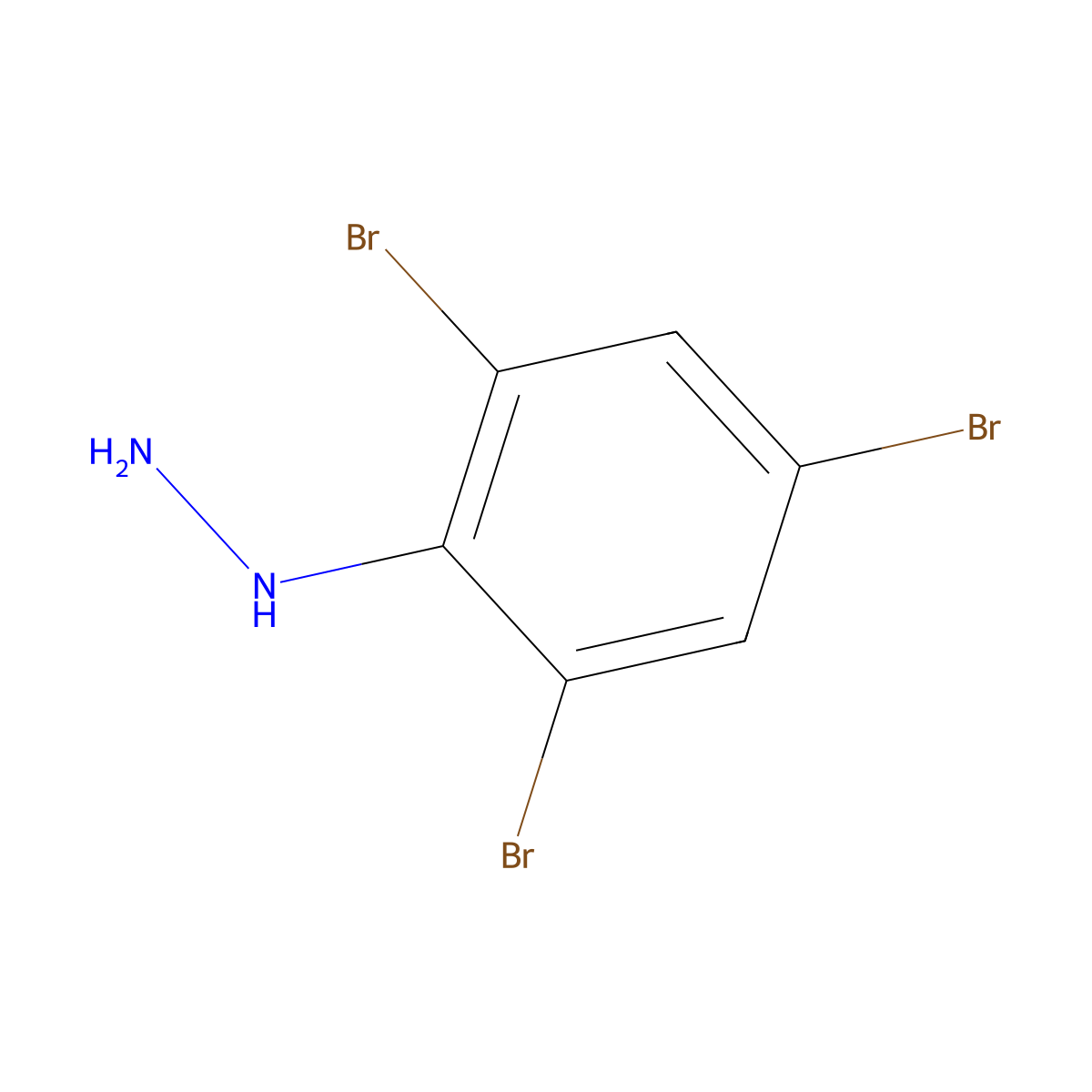 (2,4,6-Tribromophenyl)hydrazine molecular structure, CAS 52722-79-9