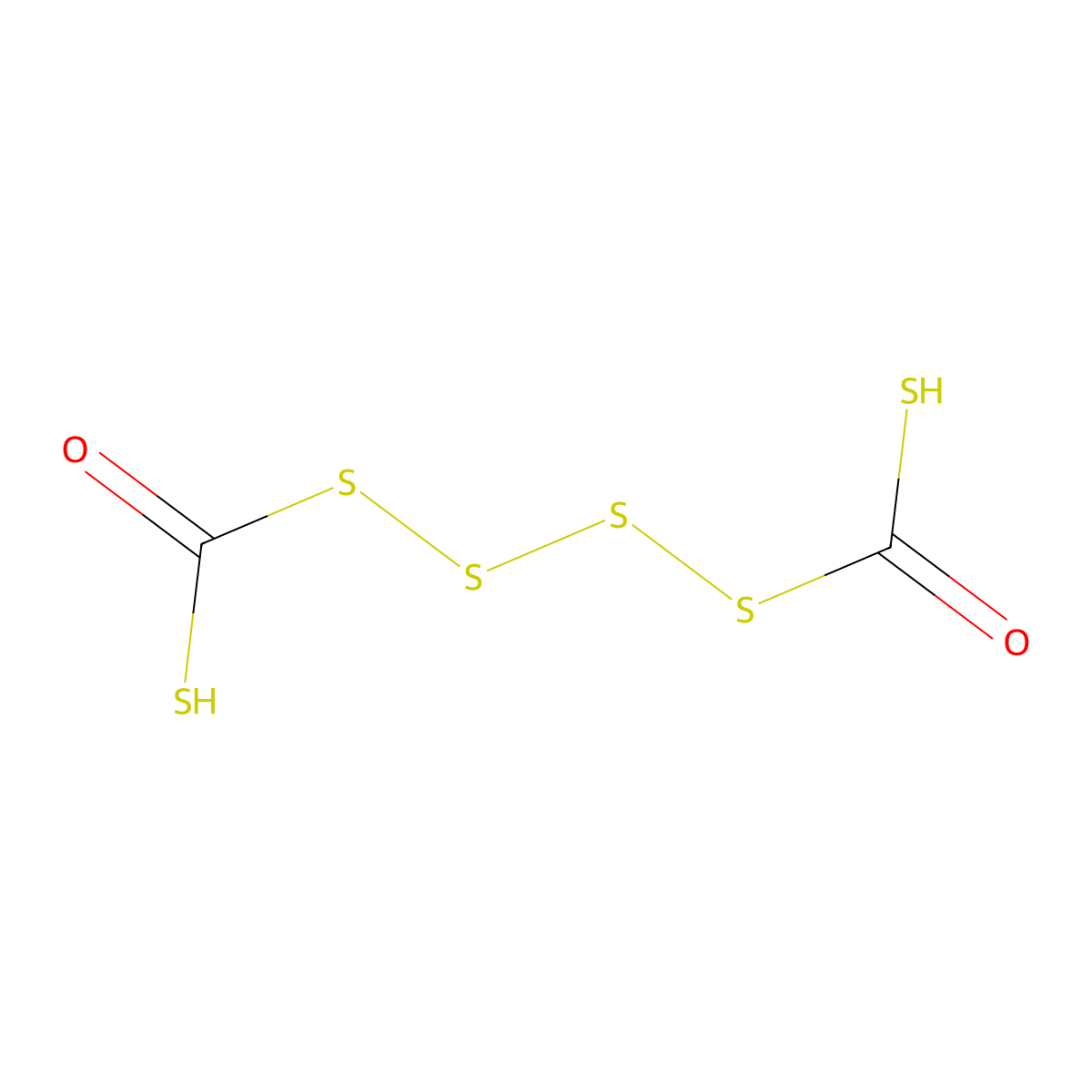 Bis(thiocarboxy) tetrasulphide molecular structure, CAS 52723-60-1