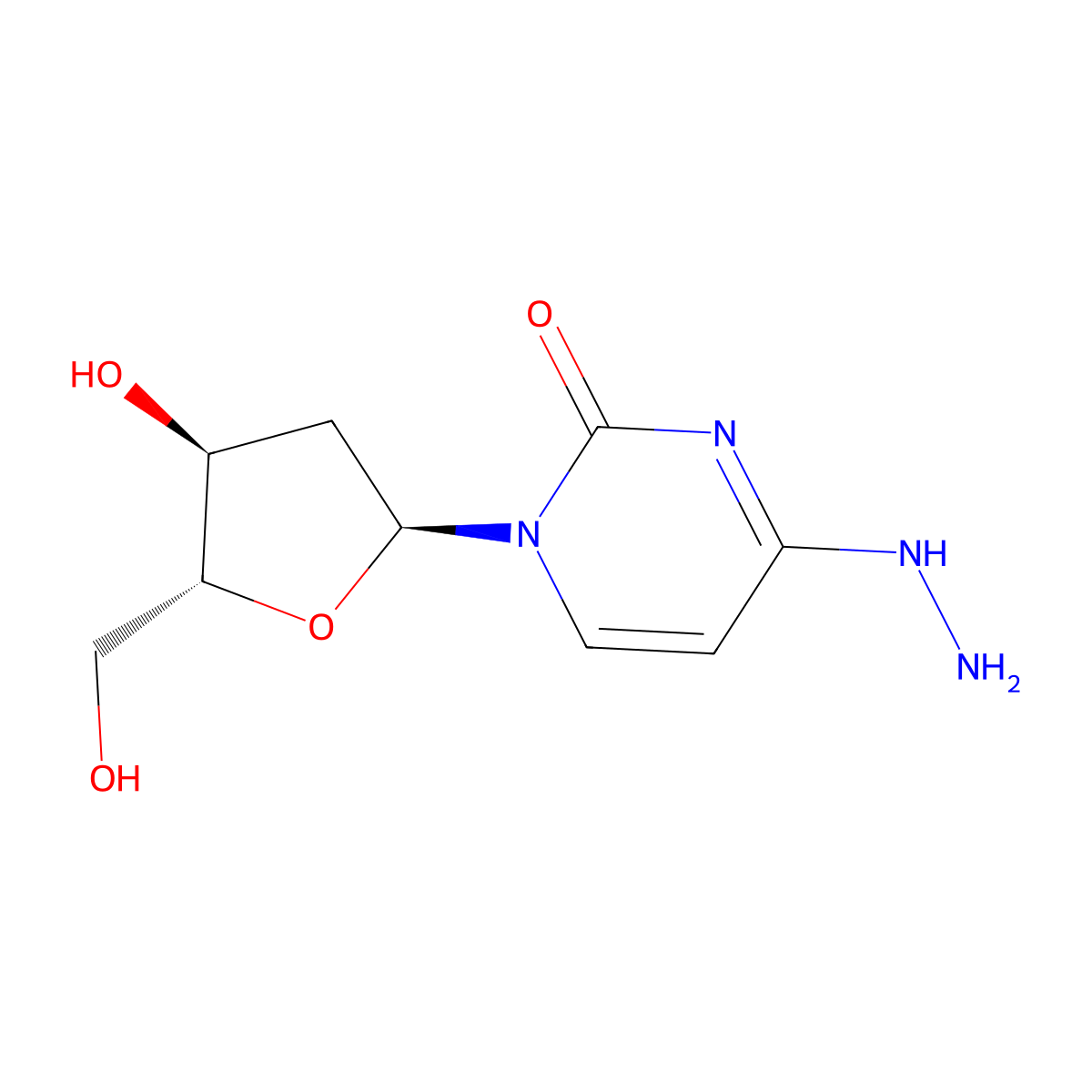 N(4)-Amino-2'-deoxycytidine molecular structure, CAS 52725-05-0