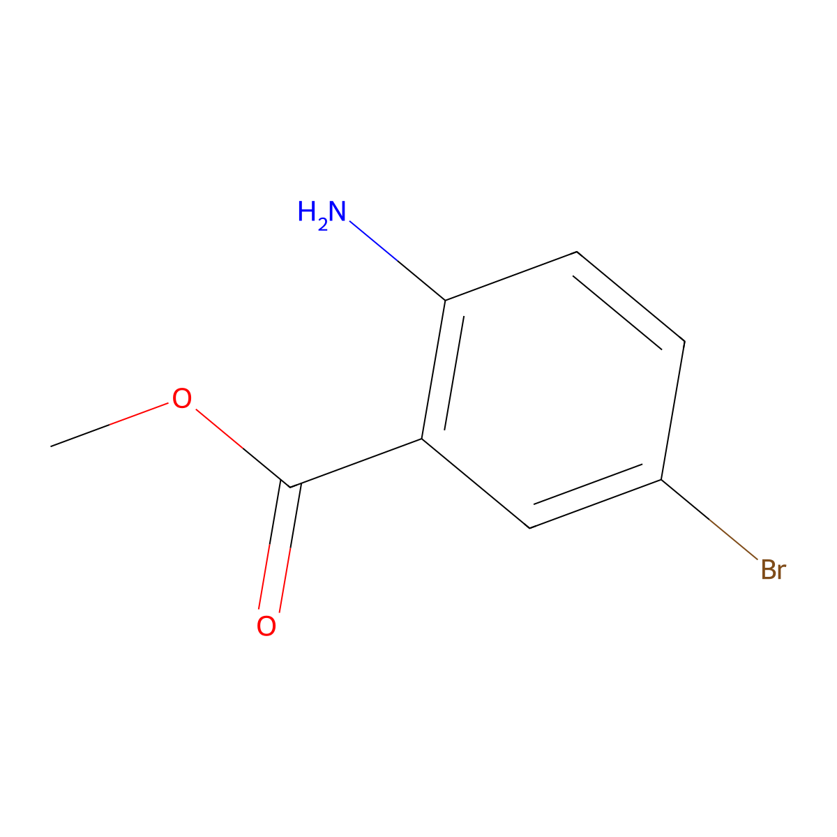 Methyl 2-amino-5-bromobenzoate molecular structure, CAS 52727-57-8
