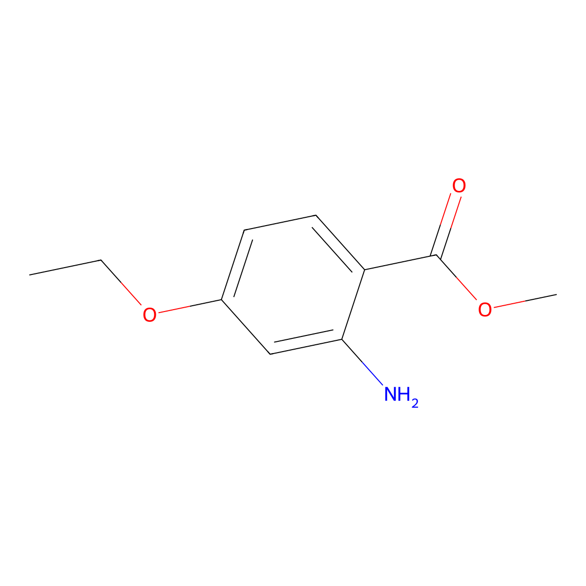 Methyl 2-amino-4-ethoxybenzoate molecular structure, CAS 52727-59-0