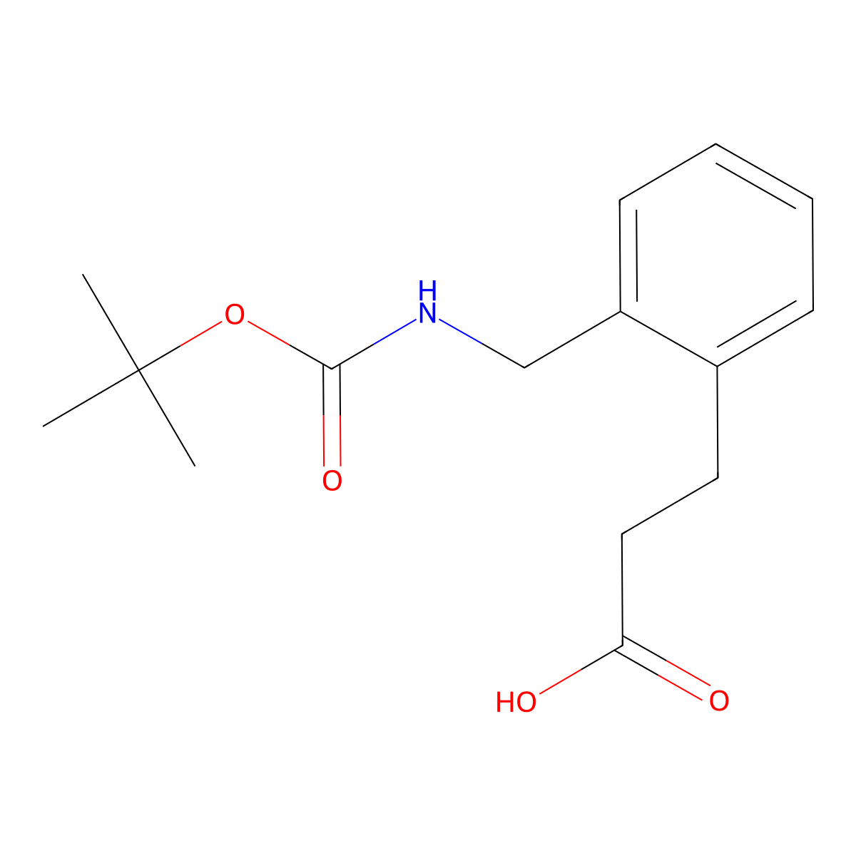 3-[2-({[(Tert-butoxy)carbonyl]amino}methyl)phenyl]propanoic acid molecular structure, CAS 52727-66-9