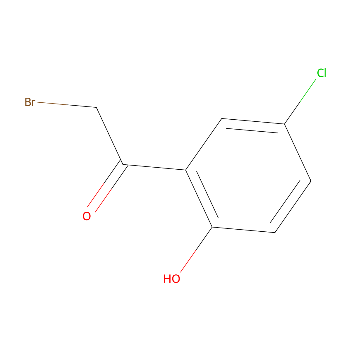 2-Bromo-5'-chloro-2'-hydroxyacetophenone molecular structure, CAS 52727-99-8