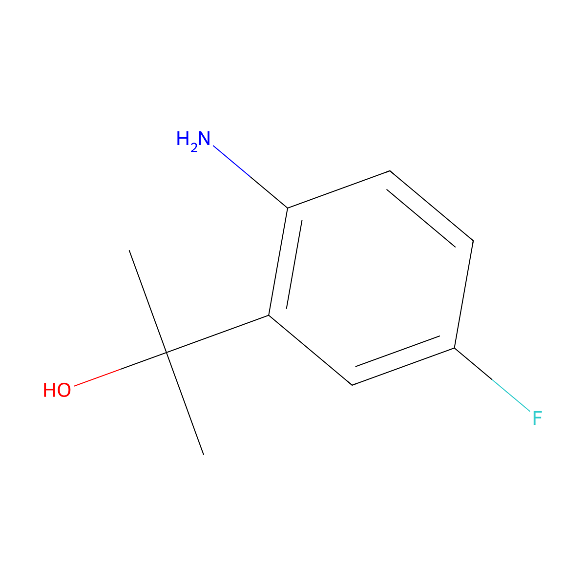 2-(2-Amino-5-fluorophenyl)propan-2-ol molecular structure, CAS 5273-24-5