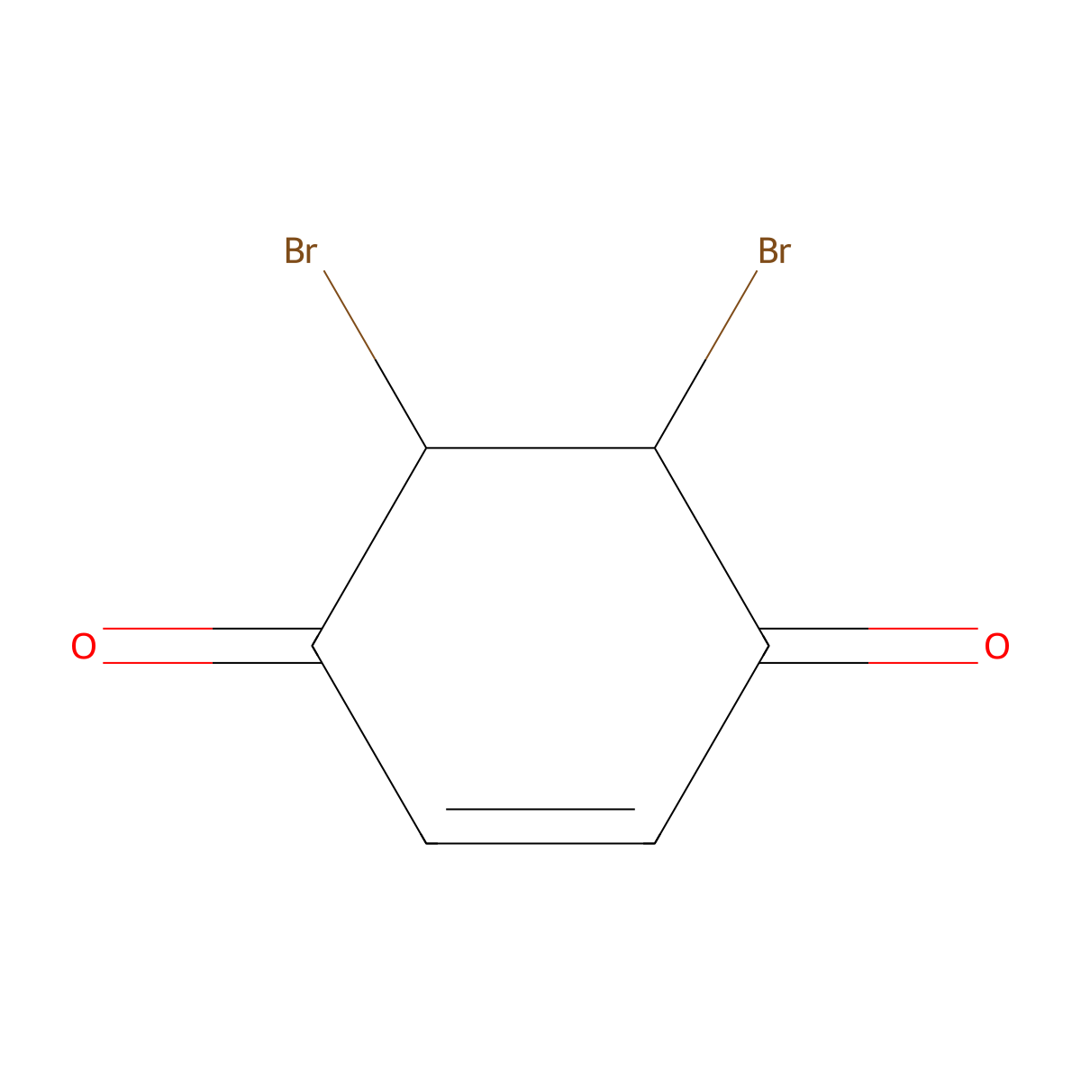 5,6-Dibromocyclohex-2-ene-1,4-dione molecular structure, CAS 5273-61-0