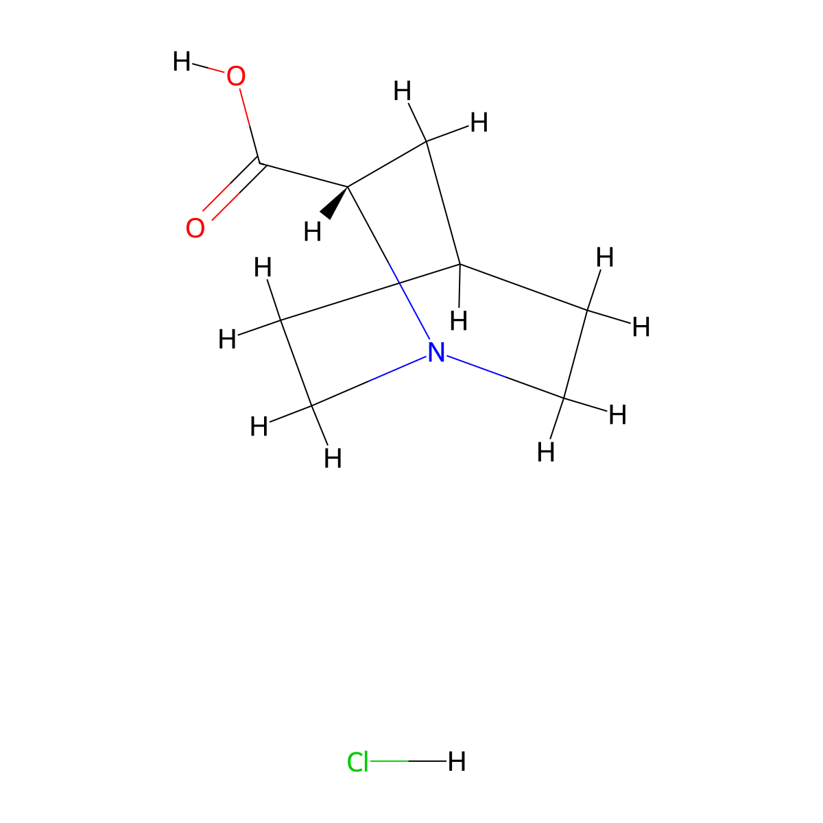 (S)-Quinuclidine-2-carboxylic acid hydrochloride molecular structure, CAS 52730-01-5