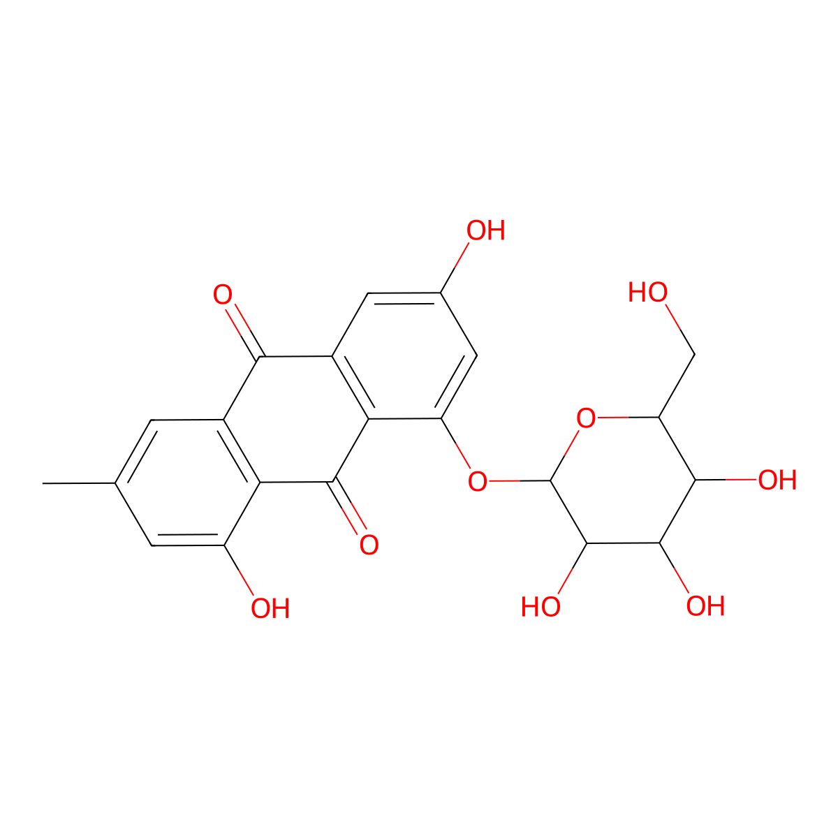 Glucofrangulin molecular structure, CAS 52731-38-1