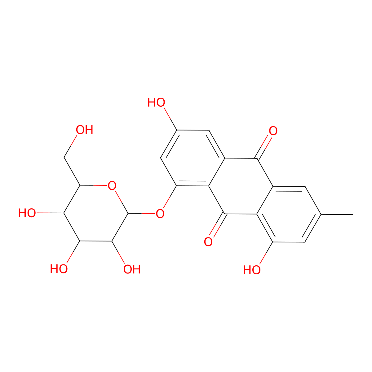 Glucofrangulin molecular structure, CAS 52731-38-1